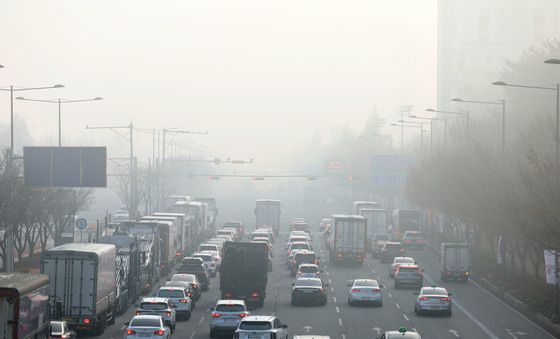 짙은 안개 낀 광주 도심