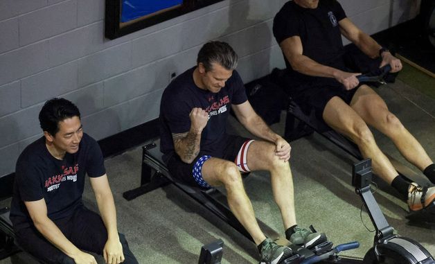 [포토] 'PT' 하는 미일 국방장관