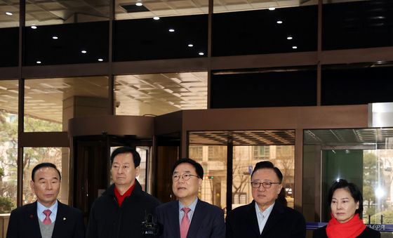 서울경찰청 항의 방문한 국민의힘