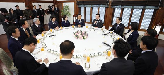 이재명 대통령, 정당 지도부 오찬 발언