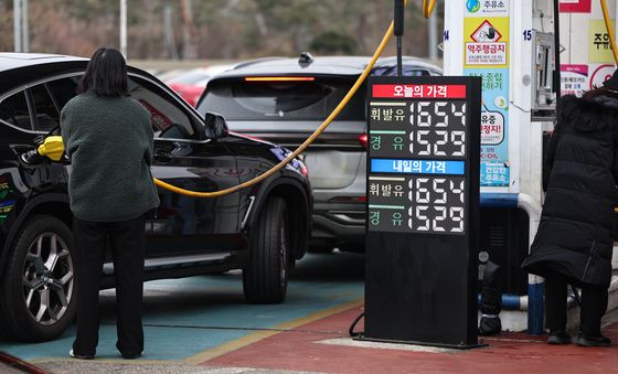 주유소 기름값 6주째 하락