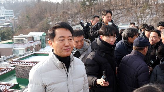 오세훈 서울시장 재개발 대상지 신림7구역 방문 점검