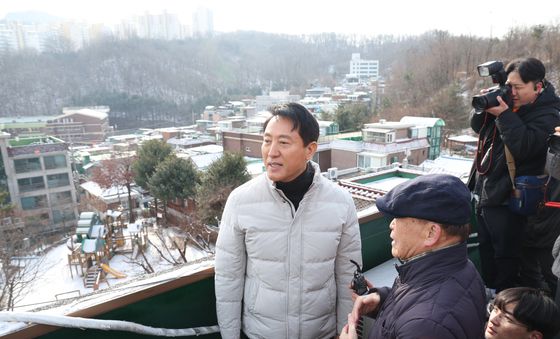 오세훈 서울시장 신림7구역 재개발 사업 현장 점검