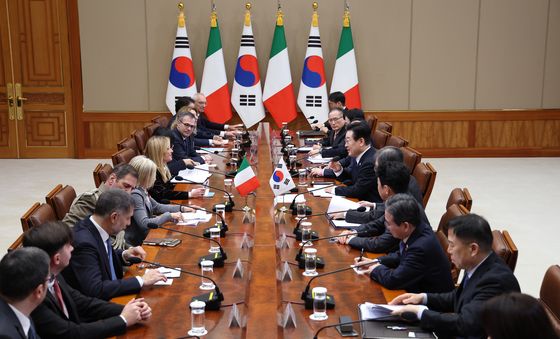 李대통령, 이탈리아 총리와 정상회담