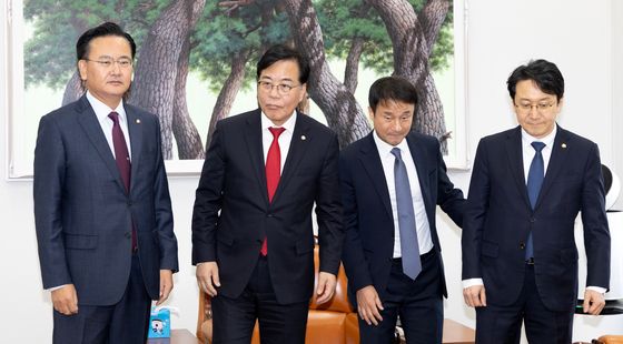 함께 모인 여야 원내대표