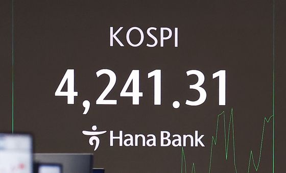 장중 4240선 돌파한 코스피