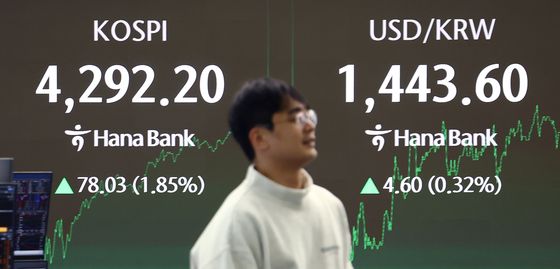 코스피, 새해 첫 거래일 장중 4290선 돌파
