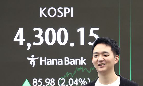 장중 4300선 돌파한 코스피