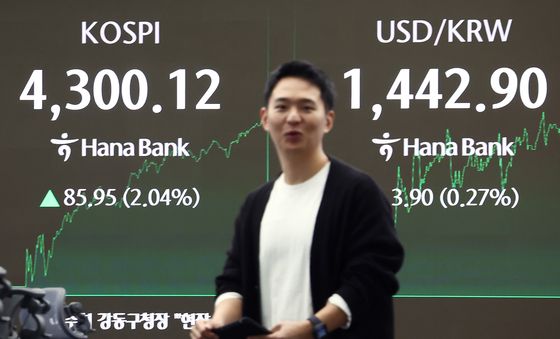 코스피, 새해 첫 장중 4300 돌파