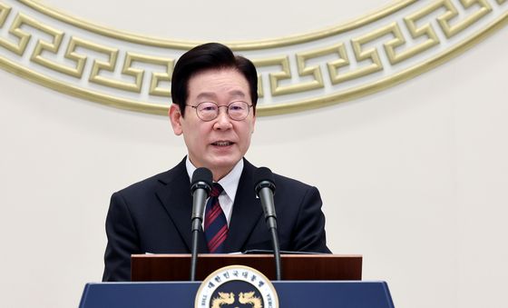 청와대에서 신년 인사하는 이재명 대통령