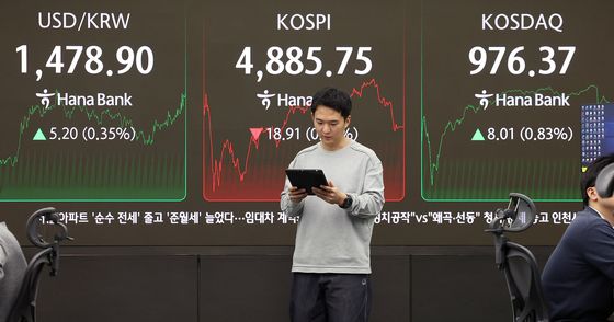 '오천피' 앞둔 코스피, 올해 첫 하락 마감