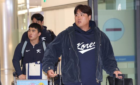 사이판 훈련 마치고 귀국한 야구대표팀