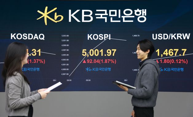 코스피 종가 5000 돌파