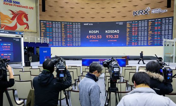 코스피, 4950선 역대 최고 종가 기록