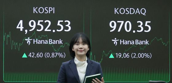 코스피 4950선 마감 '역대최고 종가' 또 경신