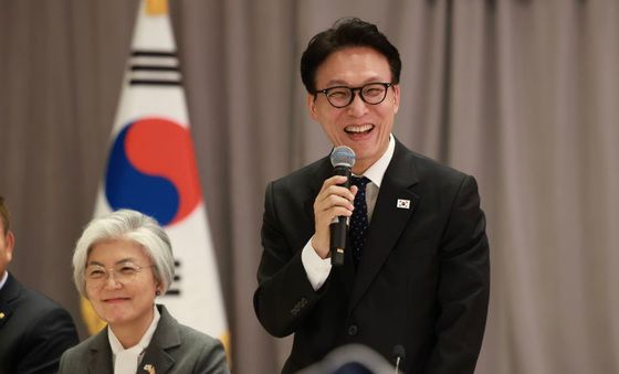 미국 한인동포 만난 김민석 총리