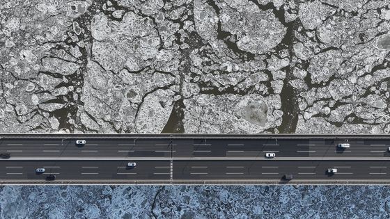 꽁꽁 얼어붙은 한강