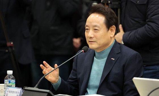 발언하는 임택 광주구청장협의회장