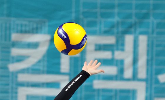 서브하는 흥국생명 이다현