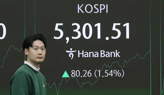 코스피, 장중 5300선 돌파