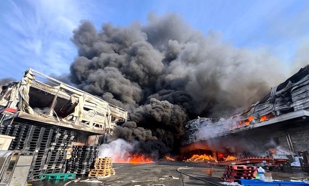 충북 음성 공장 화재 발생 '대응 2단계'