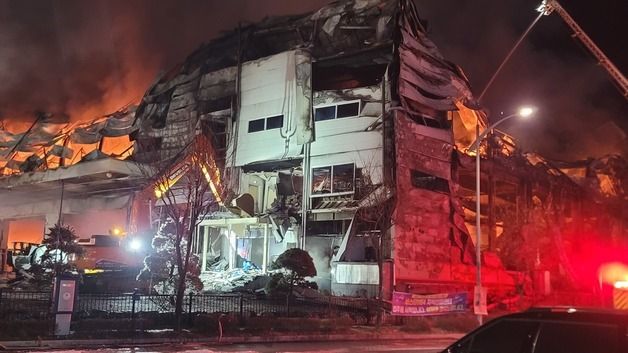 음성 펄프공장 화재 '대응 2단계'