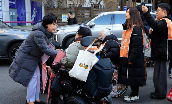 전장연 만난 이혜훈 후보자