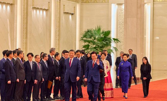 이재명 대통령 '공식환영식 참석'