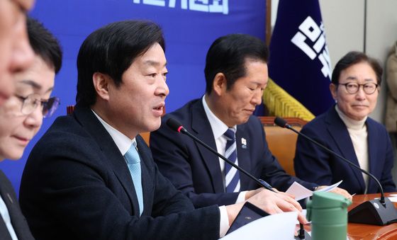 발언하는 황명선 충청특위 위원장