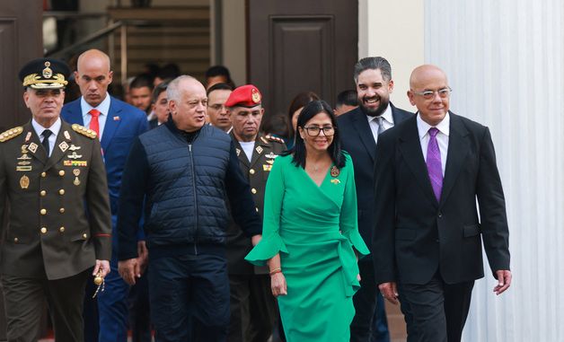 [포토] 베네수엘라 임시 대통령 취임한 델시 로드리게스
