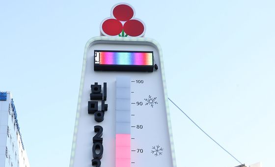 대구 사랑의 온도탑, 아직 80도