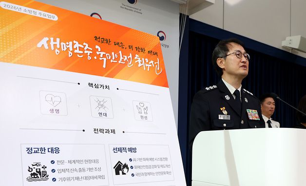 생명존중, 국민안전 최우선 소방 정책 발표하는 김승룡 소방청장 직무대행