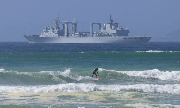 [포토] 남아공 앞바다서 벌어진 '브릭스' 합동 해상훈련