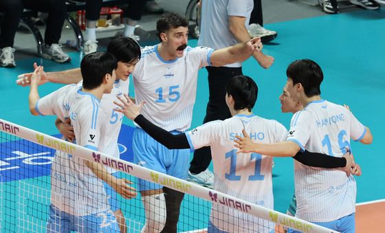 대한항공 '득점의 기쁨'