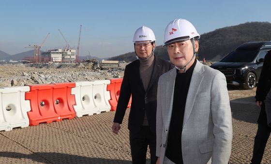 용인반도체클러스터 산단 공사현장 둘러보는 장동혁