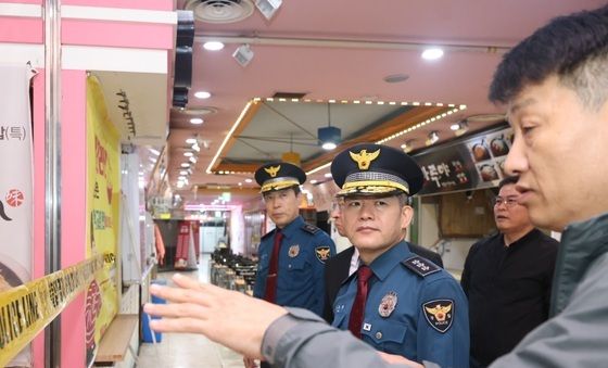 인천 흉기 난동 현장 찾은 경찰청장 직무대행