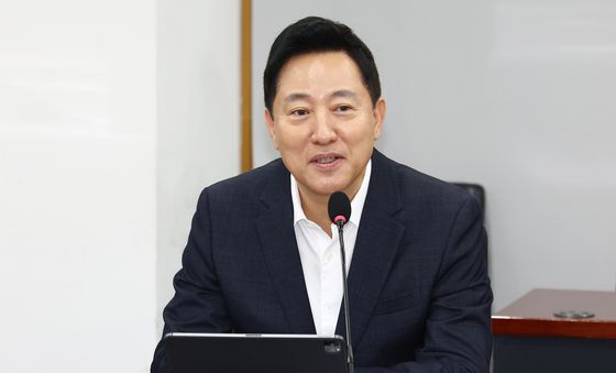 서울시구청장협의회서 모두 발언하는 오세훈 시장