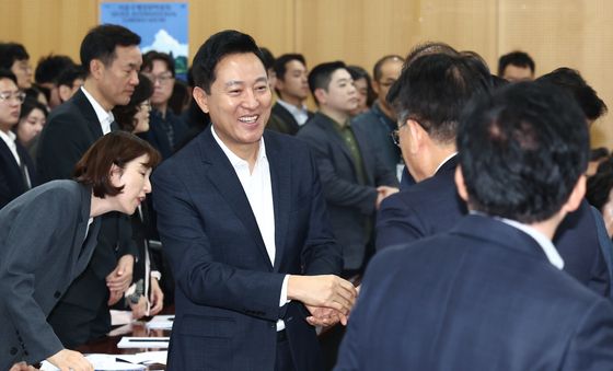 서울시구청장들 만난 오세훈 시장