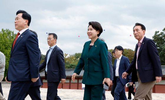 현장시찰로 종묘 정전 찾은 국민의힘
