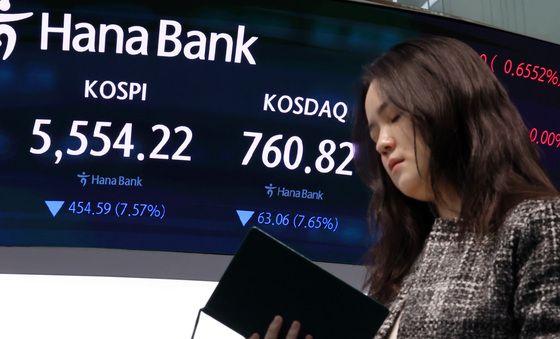 코스피·코스닥 '반도체 쇼크에 검은 목요일'