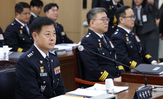 국감장 자리한 고범석 서울경찰청장