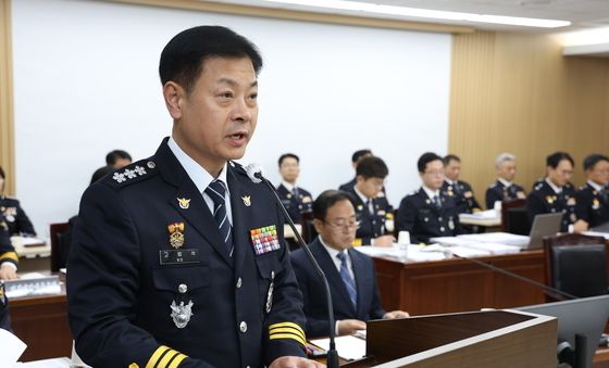 [국감] 인사말 하는 고범석 서울경찰청장