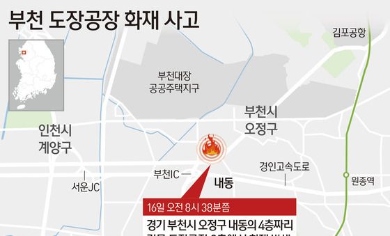 [그래픽] 부천 도장공장 화재 사고