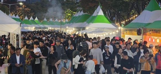 붐비는 구미 푸드축제