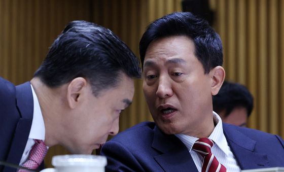 [국감] 오세훈, 행정 1부시장 직무대행과 무슨대화?