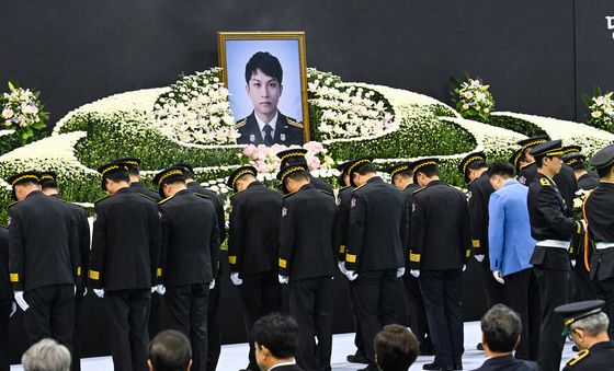 고(故) 김진석 소방위 영결식 엄수