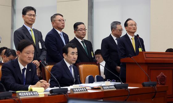 [국감] 국감장 출석한 금감원장과 5대은행장