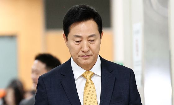 오세훈 시장, 정치자금법 위반 혐의 항소심 결심 공판 출석