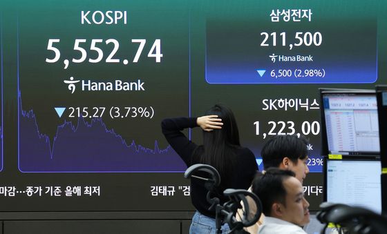 반도체 약세에 韓 증시 '폭삭'