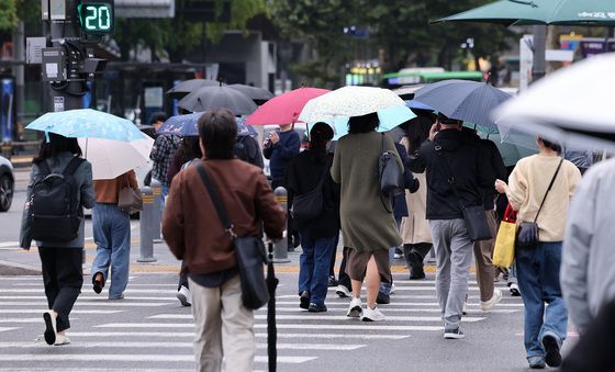 가을비 내리는 출근길